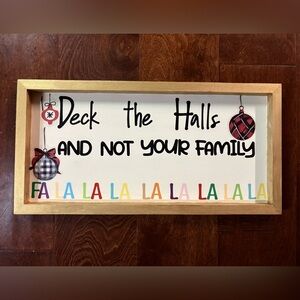 🎄2/$16 Festive Holiday Wall Sign with Gold Frame